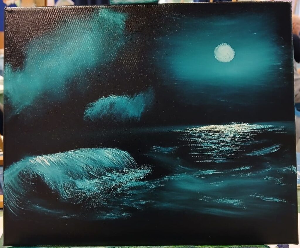 Moonlit Seascape by Jacqueline Pipkin