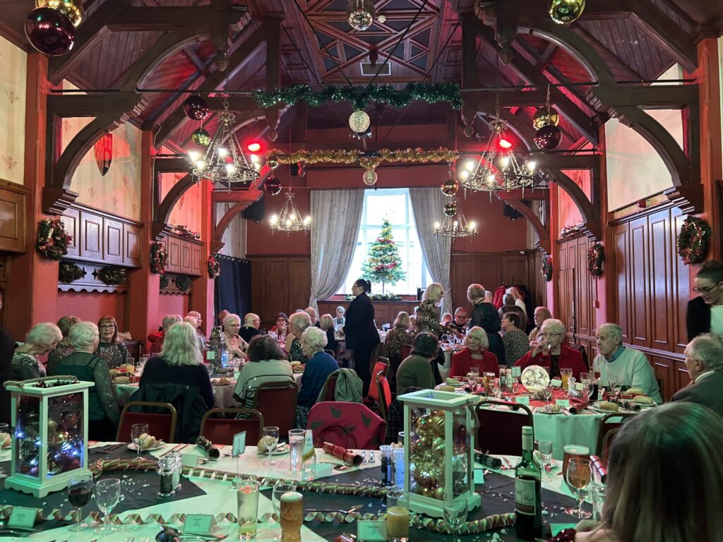 Castle Hotel Tudor Room decorated for our Christmas Lunch  ( Pic 1)
