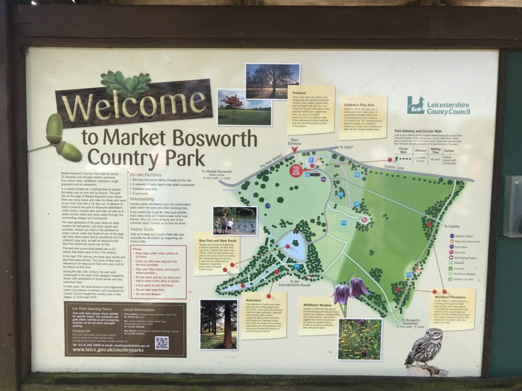 Map of Market Bosworth Country park