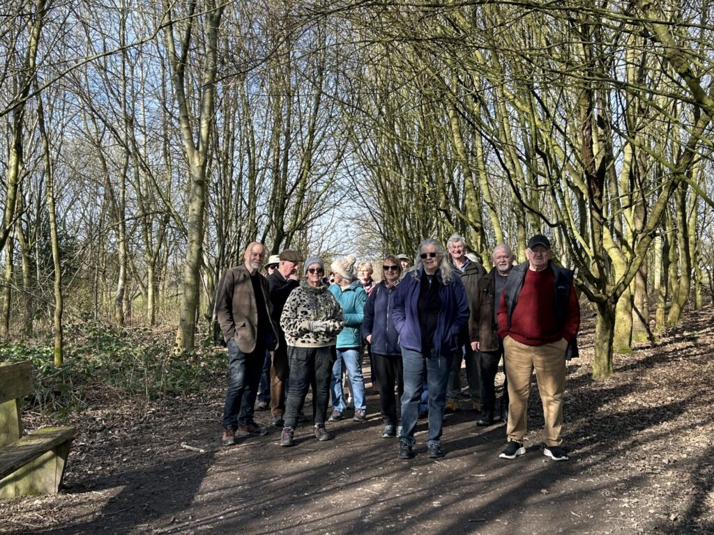 Market Bosworth - group walking through the trees