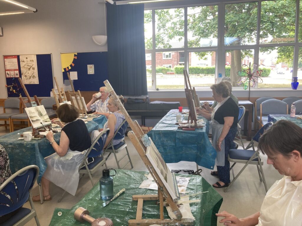 Bob Ross Painting Session - Misty Landscape