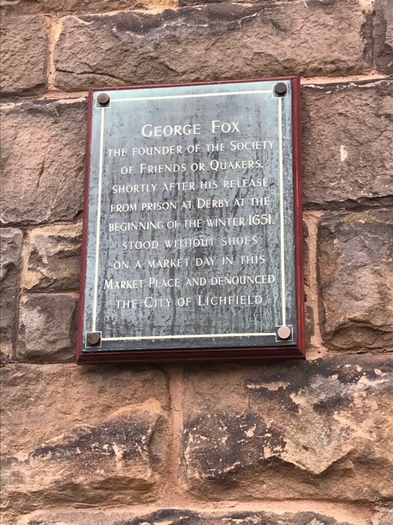 George Fox plaque