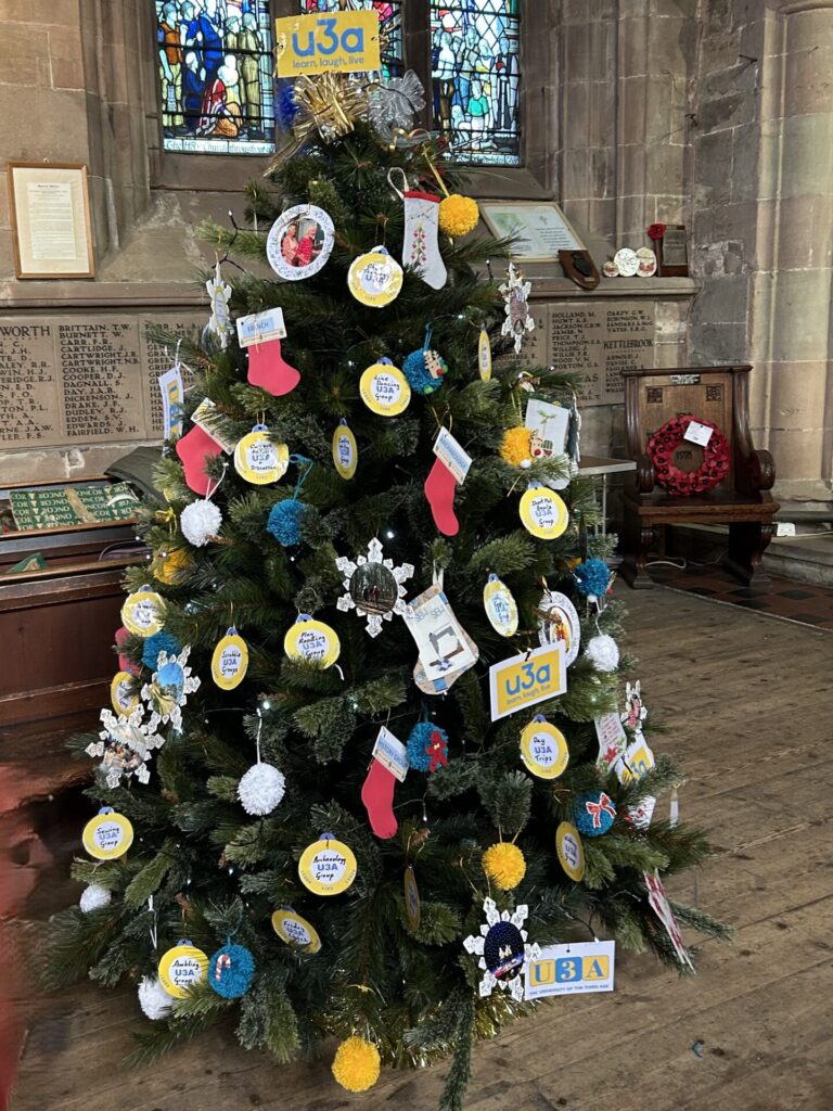 Decorated U3A Christmas Tree